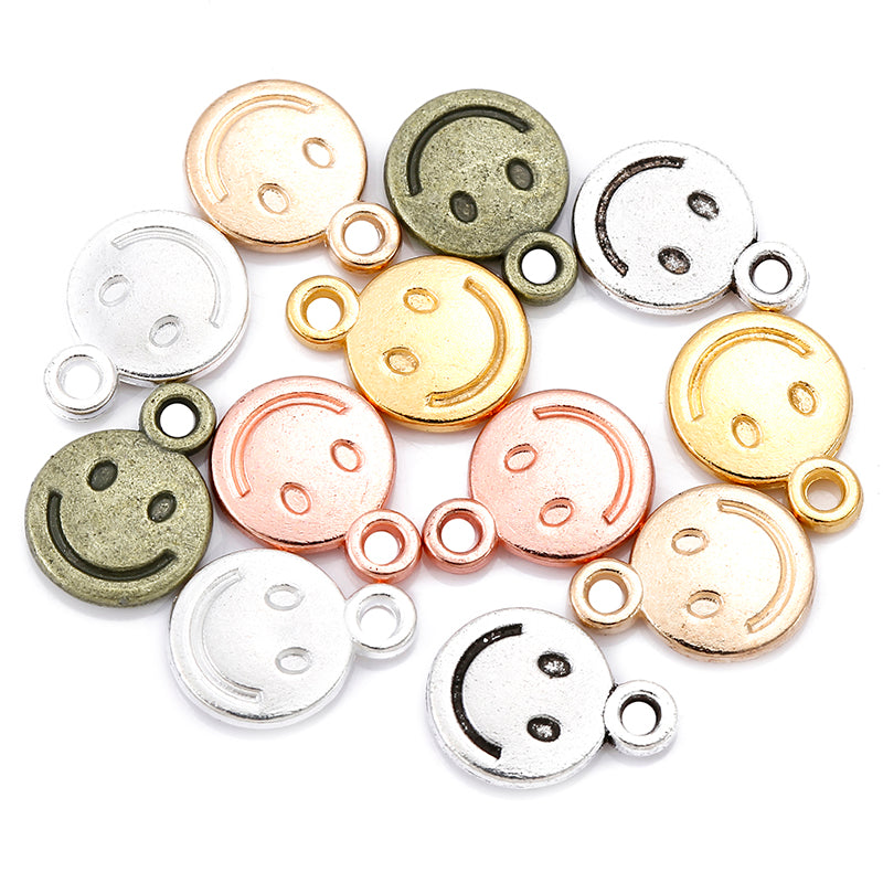 Zinc Alloy Smiley Pendants, 40-Pack (10x8mm) by HitMyNeed