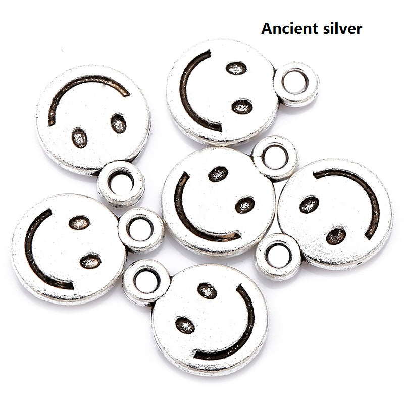 Zinc Alloy Smiley Pendants, 40-Pack (10x8mm) antique-silver-plated by HitMyNeed