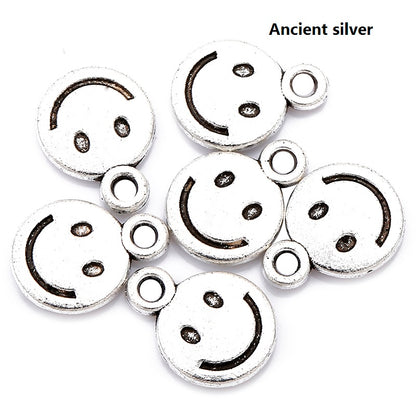 Zinc Alloy Smiley Pendants, 40-Pack (10x8mm) antique-silver-plated by HitMyNeed