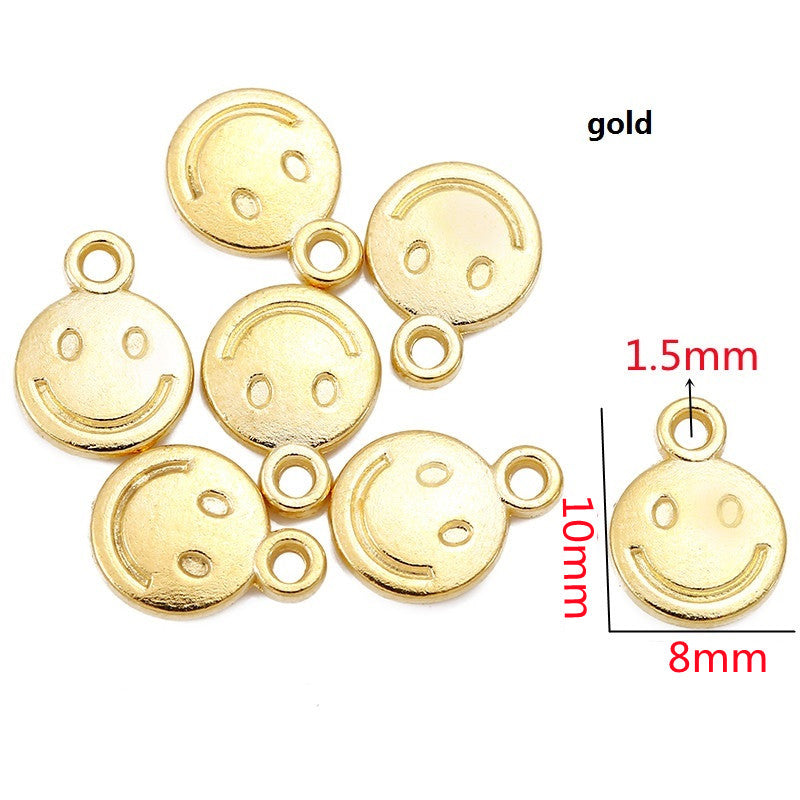 Zinc Alloy Smiley Pendants, 40-Pack (10x8mm) gold-color by HitMyNeed