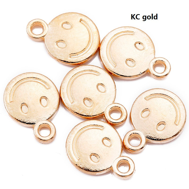 Zinc Alloy Smiley Pendants, 40-Pack (10x8mm) kc-gold by HitMyNeed