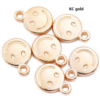 Zinc Alloy Smiley Pendants, 40-Pack (10x8mm) kc-gold by HitMyNeed