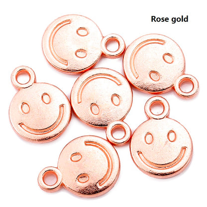 Zinc Alloy Smiley Pendants, 40-Pack (10x8mm) rose-gold-color by HitMyNeed