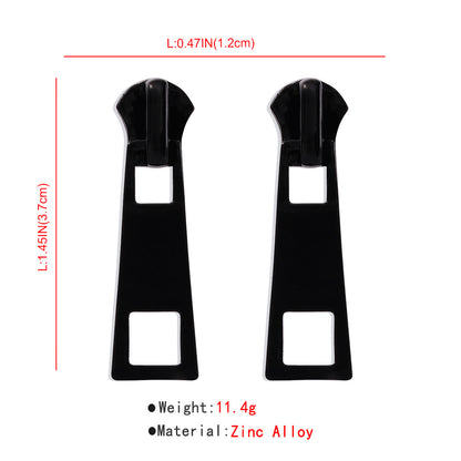 Zipper Stud Earrings for Women - Geometric Fashion Jewelry by HitMyNeed