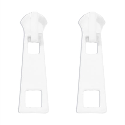 Zipper Stud Earrings for Women - Geometric Fashion Jewelry white by HitMyNeed