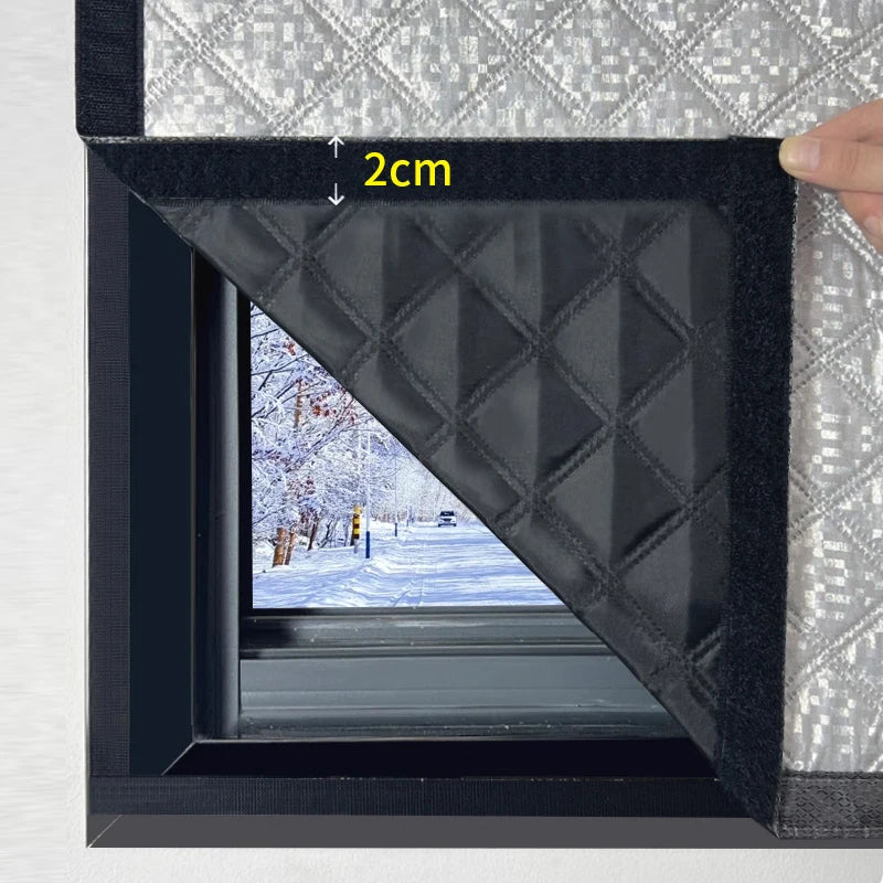 Zipper Winter Insulated Curtains for Drafty Windows width-80cm height-80cm by HitMyNeed