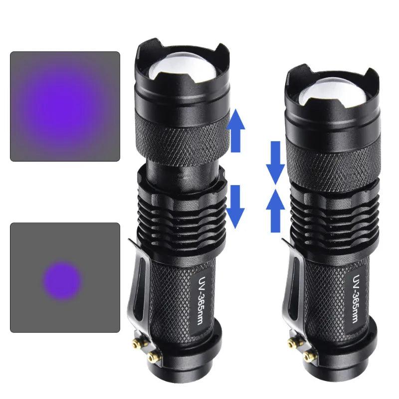 Zoomable 395nm UV Flashlight for Stain & ID Detection by HitMyNeed