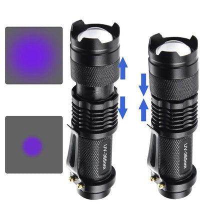 Zoomable 395nm UV Flashlight for Stain & ID Detection by HitMyNeed