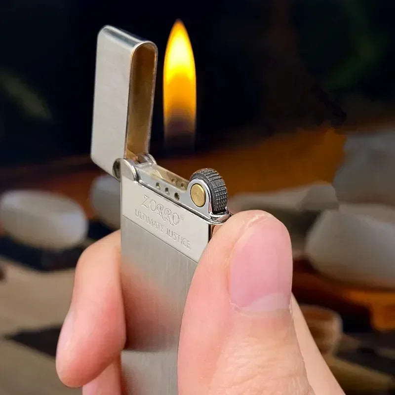 Zorro 636 Ultra Thin Metal Butane Grinding Wheel Lighter by HitMyNeed