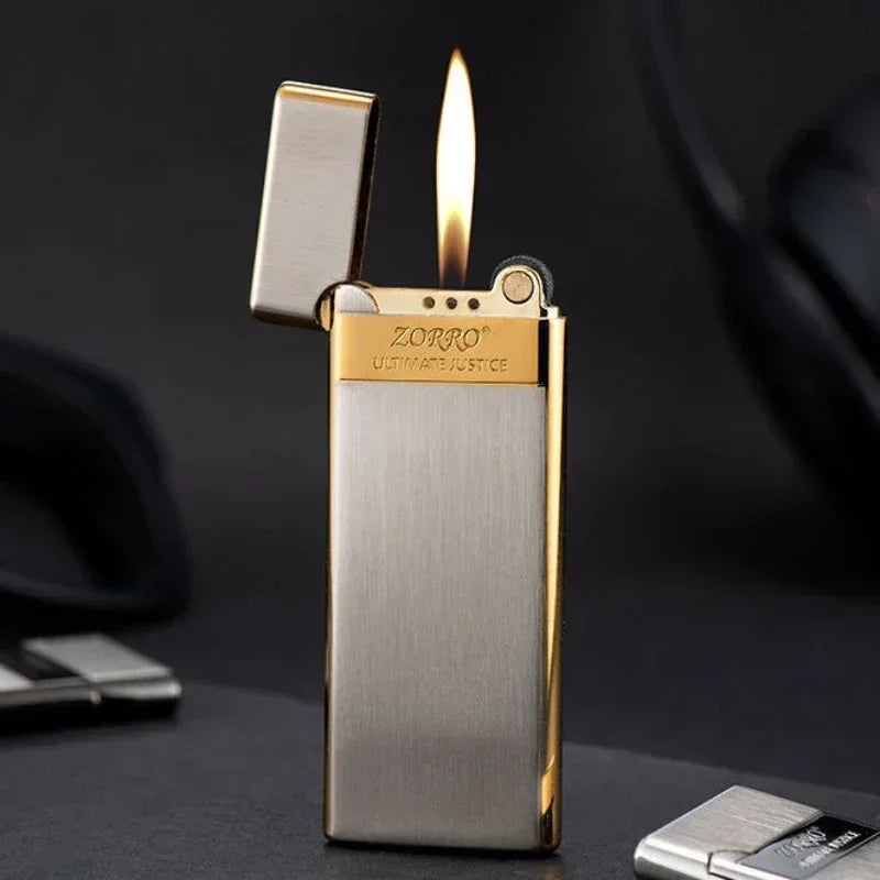 Zorro 636 Ultra Thin Metal Butane Grinding Wheel Lighter by HitMyNeed