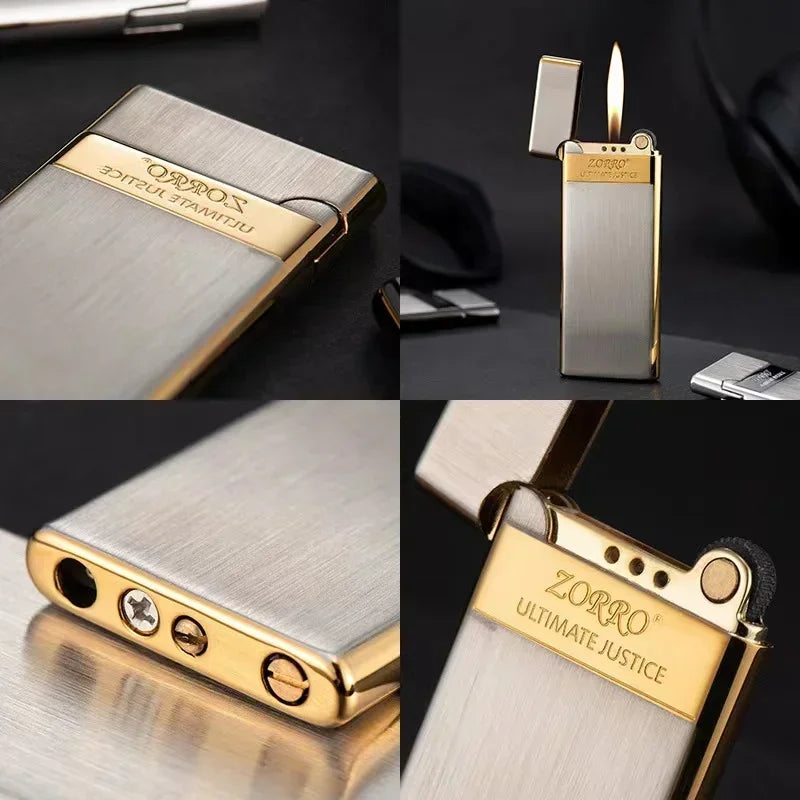 Zorro 636 Ultra Thin Metal Butane Grinding Wheel Lighter by HitMyNeed