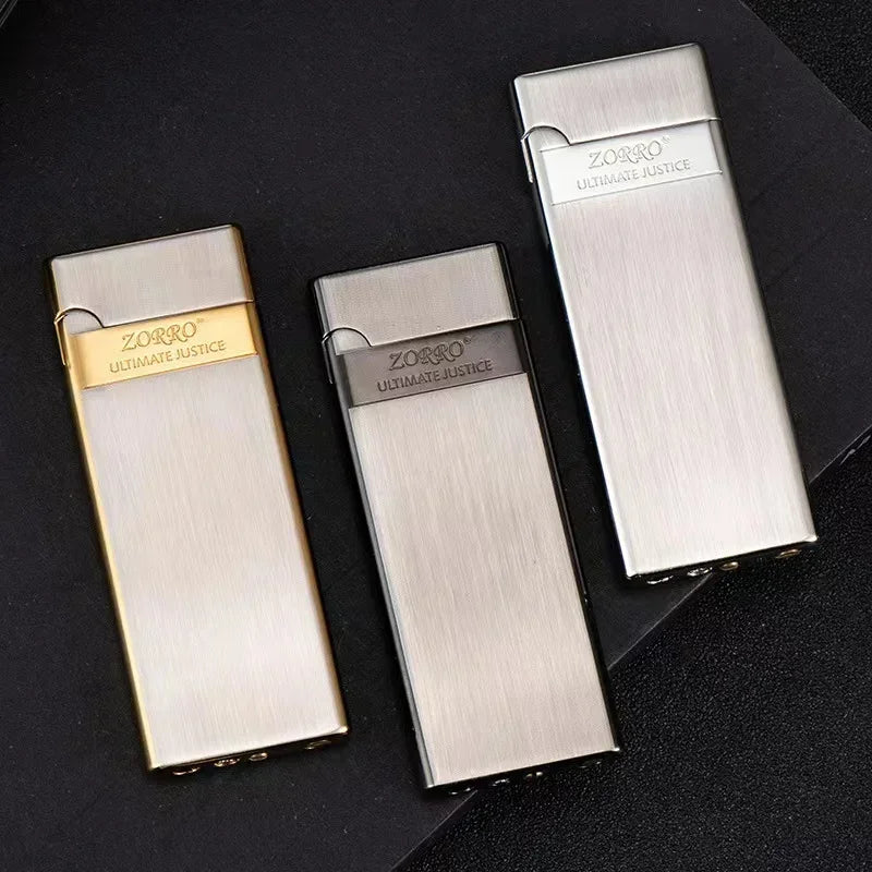 Zorro 636 Ultra Thin Metal Butane Grinding Wheel Lighter by HitMyNeed
