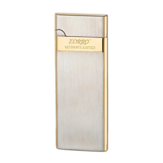 Zorro 636 Ultra Thin Metal Butane Grinding Wheel Lighter gold by HitMyNeed